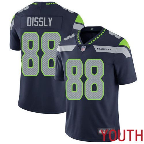 Seattle Seahawks Limited Navy Blue Youth Will Dissly Home Jersey NFL Football #88 Vapor Untouchable